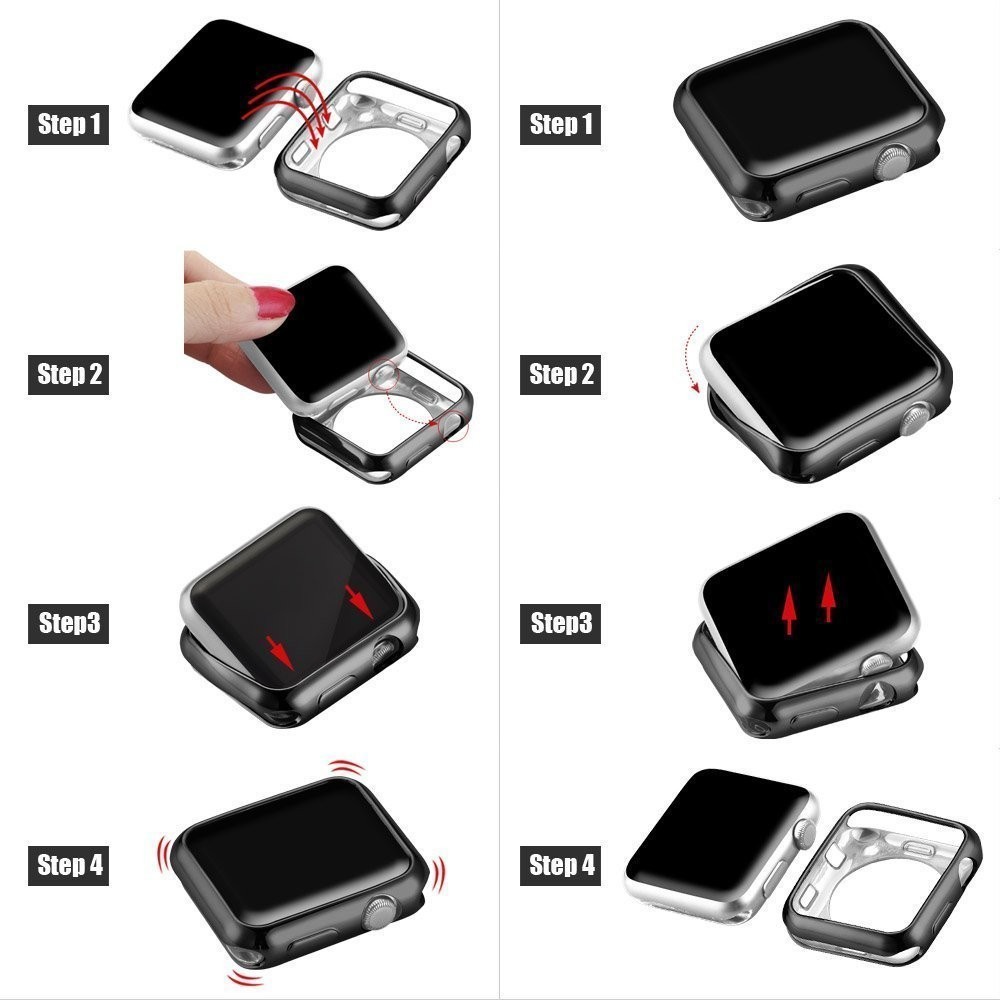 Ốp viền silicon [FULL DẺO] chống trầy xước cho Apple Watch series 1/2/3/4/5/6