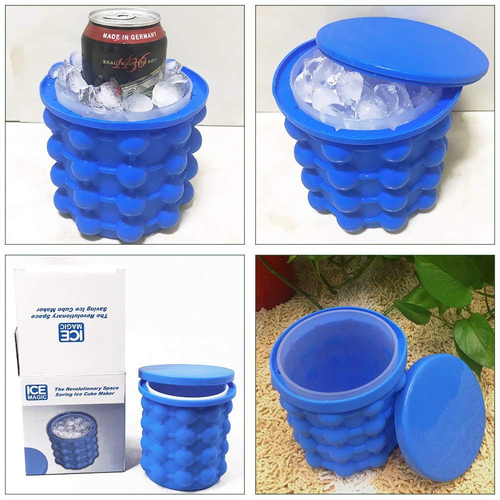 Cốc làm đá thông minh Ice Genie hộp làm đá thông minh cấu trúc 2 lớp tiết kiệm không gian Ice Cube Maker Chammart