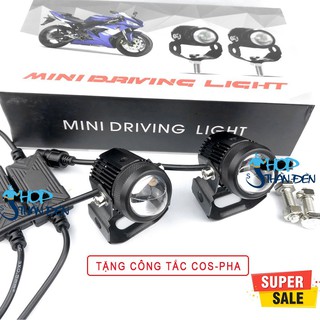 Bộ Đèn Trợ Sáng Bi Cầu Mini Có Cos Pha [ Tặng Công Tắc Cos Pha ]