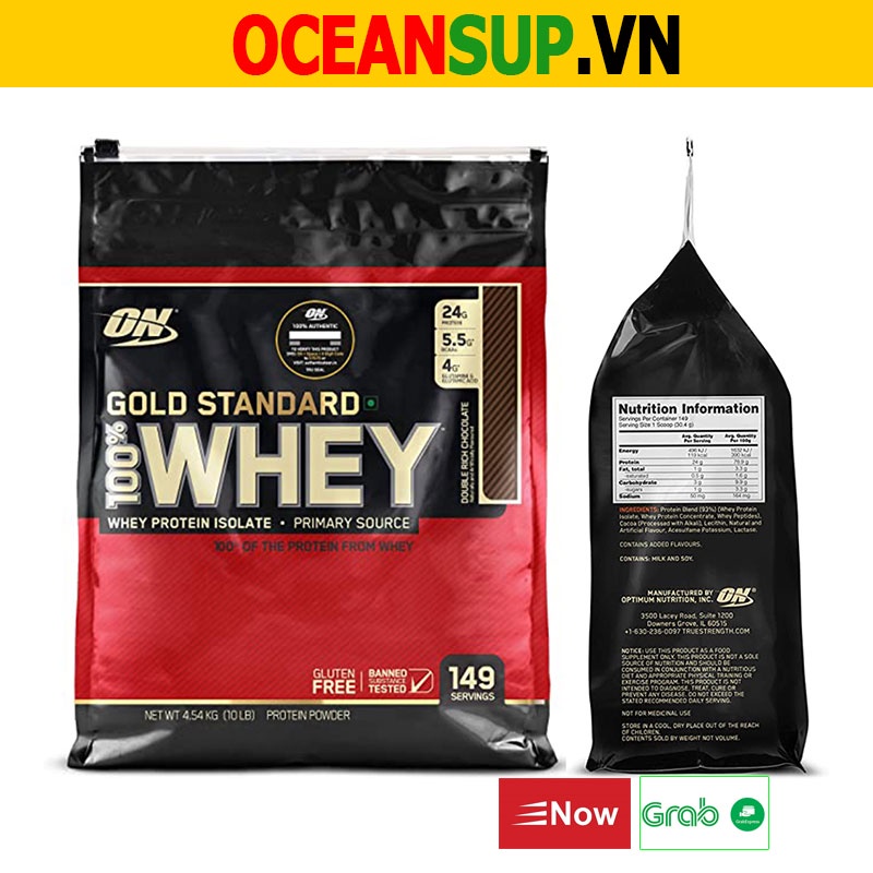 Whey Gold Standard 10lbs (4.5kg) Tăng Cơ Giảm Mỡ Gym