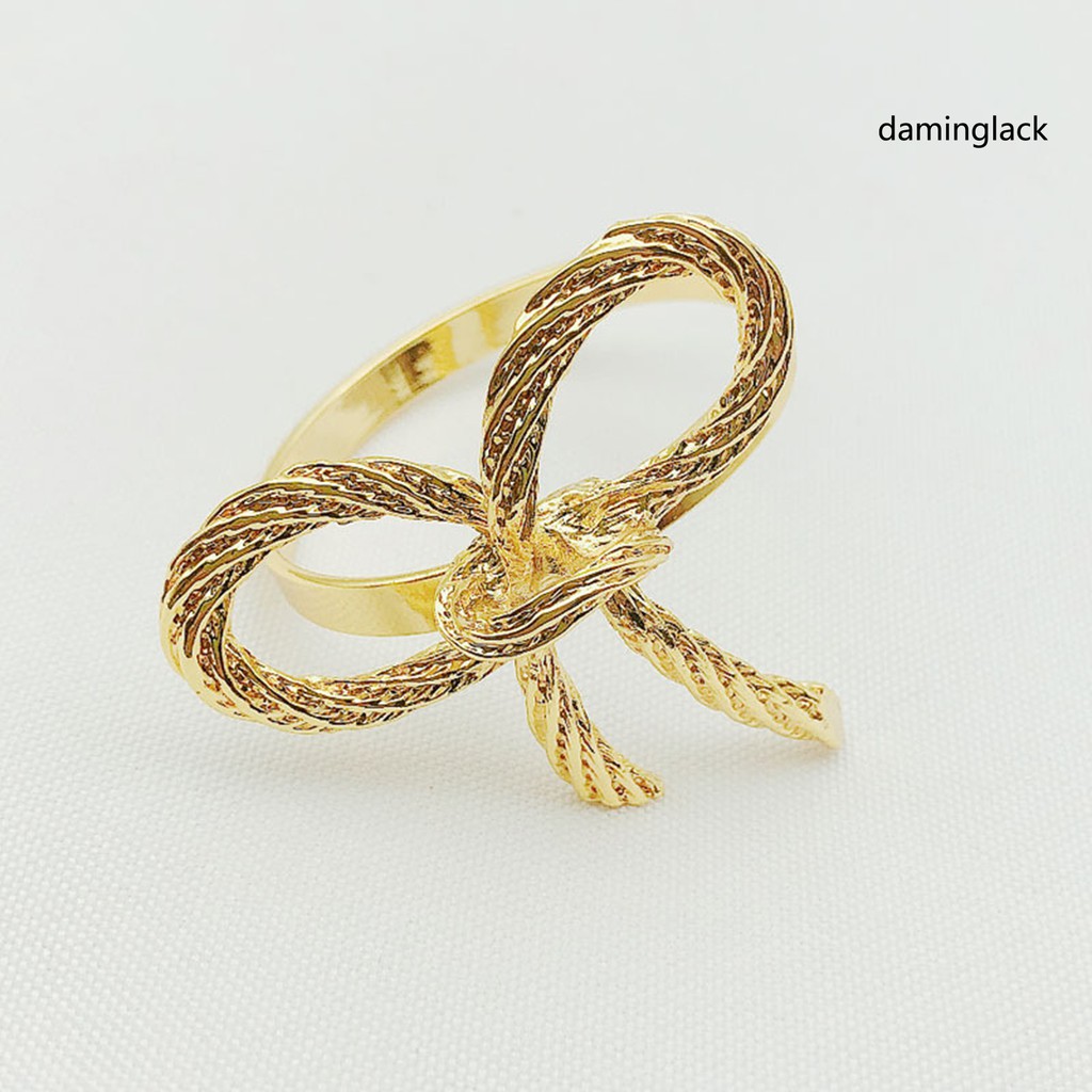 Bộ 6 Giá Đỡ Khăn Ăn Thắt Nơ Đơn Giản Dùng Trang Trí Bàn Tiệc Cưới