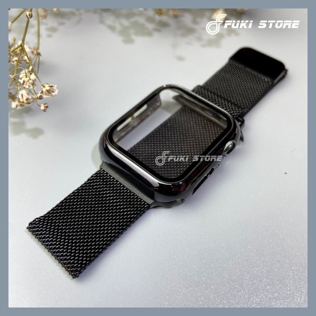 [Ảnh thật shop chụp]✨Dây thép milan không gỉ + ốp bảo vệ dành cho Apple Watch Series 1/2/3/4/5/6 SE 38/40mm 42/44mm