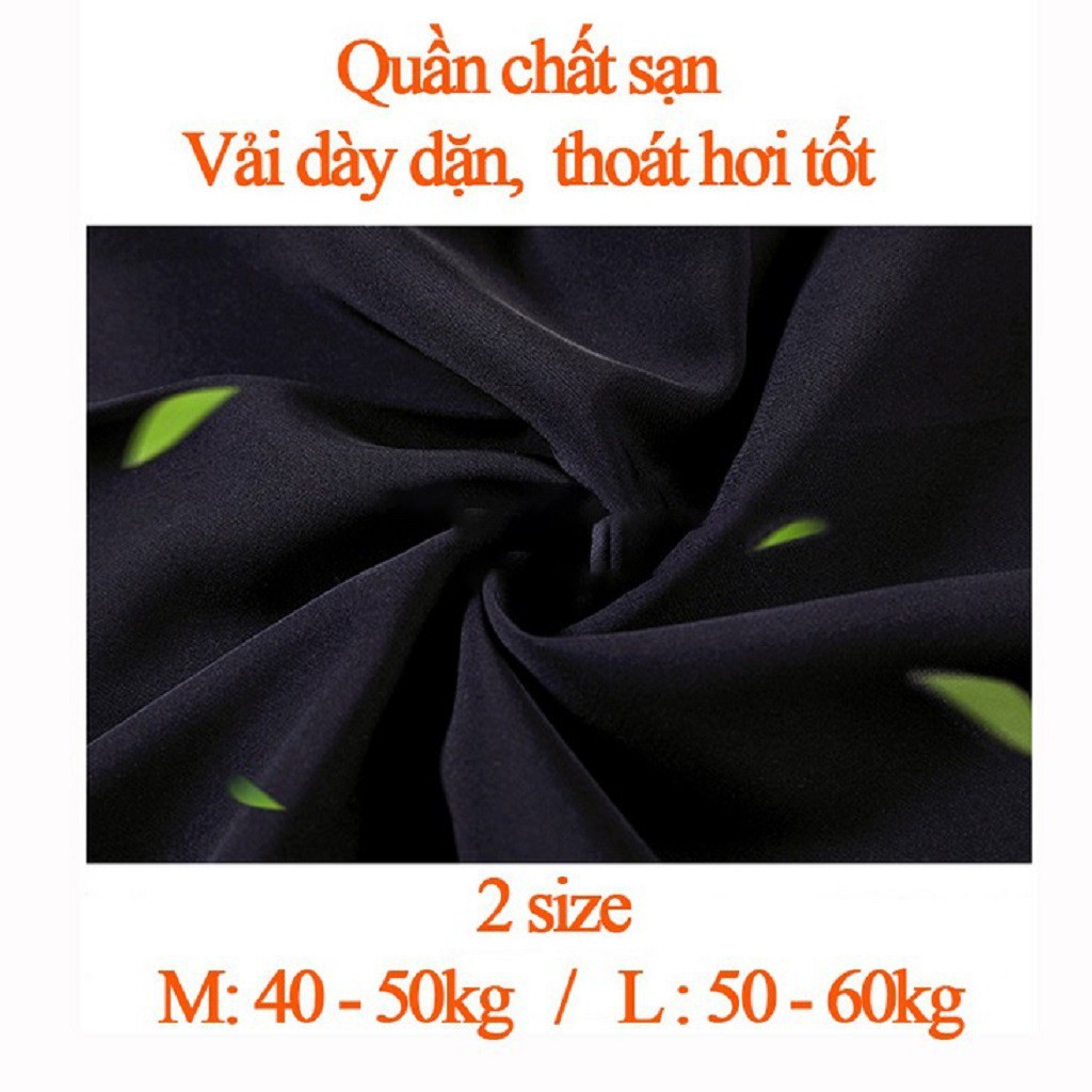 Quần ống rộng lửng nữ cạp chun VIETSTAR quần lửng baggy màu đen vải thun co giãn học sinh buộc nơ eo ་