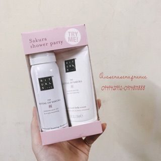 Set rituals dưỡng thể + sữa tắm mini sakura