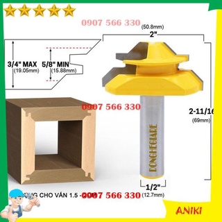 Mũi phay ghép góc vuông mũi soi ghép ván gỗ hộc kéo tủ 45 90 độ QE028