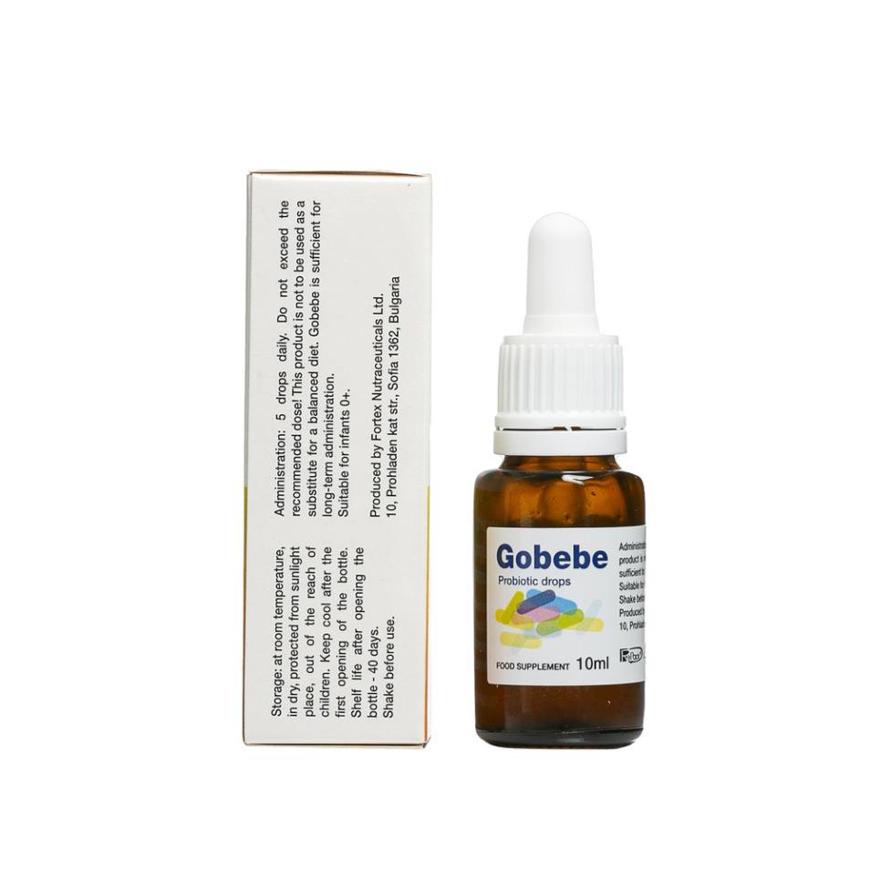 Men vi sinh Gobebe hỗ trợ rối loạn tiêu hoá ở trẻ nhỏ - Hộp 01 Lọ x 10ml