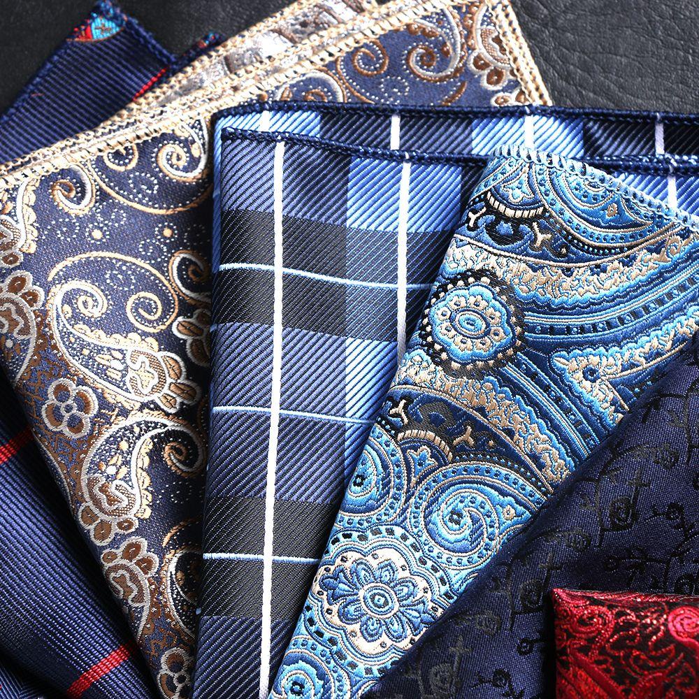 LAYOR1 Khăn Tay Bỏ Túi Hình Vuông Họa Tiết Paisley Cho Nam