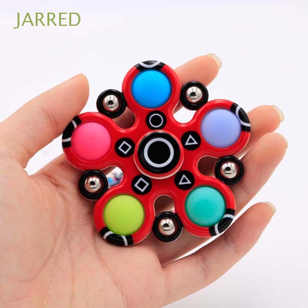 JARRED Gift Fidget Toy For Kids Adult Spinning Top Toys Squid Game Toy Anti-Anxiety Squeeze Toy Educational Toy Push Pop Bubble Stress Relief Decompression Fidget Spinner