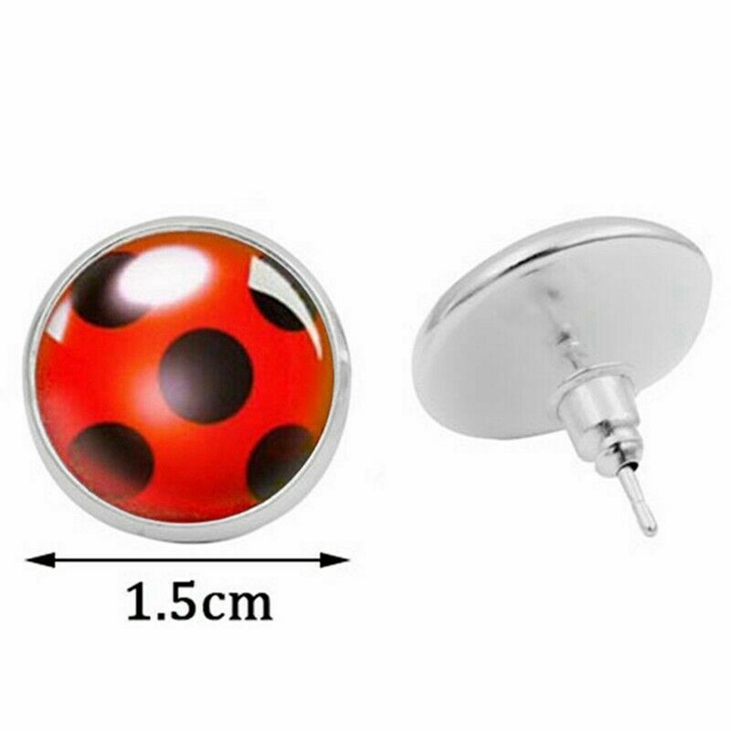 Khuyên tai hợp kim họa tiết hoạt hình Miraculous Ladybug