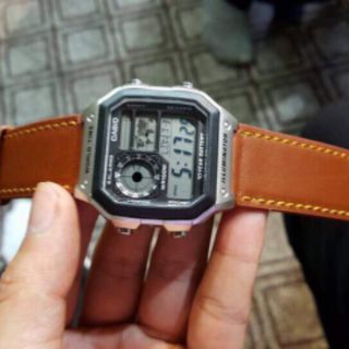 Dây đồng hồ da bò Casio kèm khóa