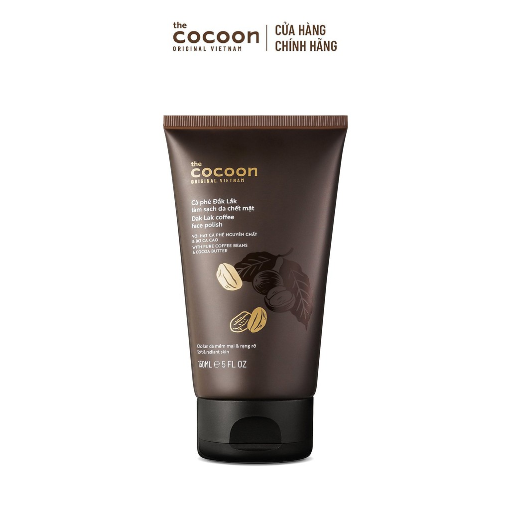 Tẩy da chết mặt cà phê Đắk Lắk Cocoon cho làn da mềm mại & rạng rỡ 150ml