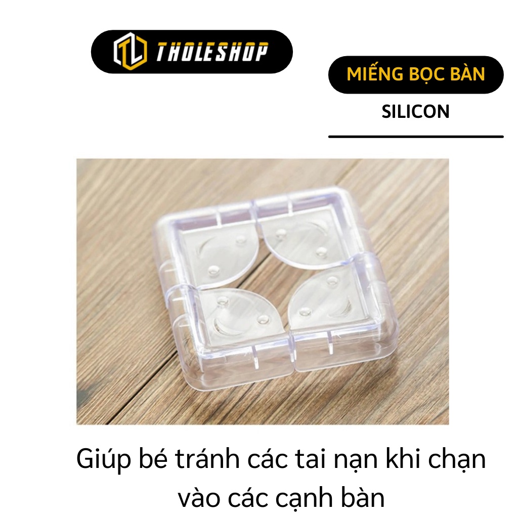Combo 2 Miếng Bọc Cạnh Bàn - Miếng Bịt Góc Bàn Silicone Tránh Va Đập, An Toàn Cho Bé 8749