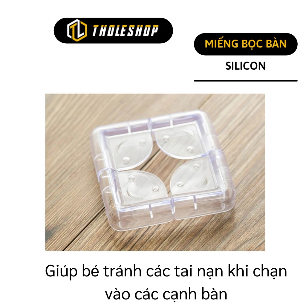 Miếng Bọc Cạnh Bàn - Miếng Bịt Góc Bàn Silicone Tránh Va Đập, An Toàn Cho Bé 8749