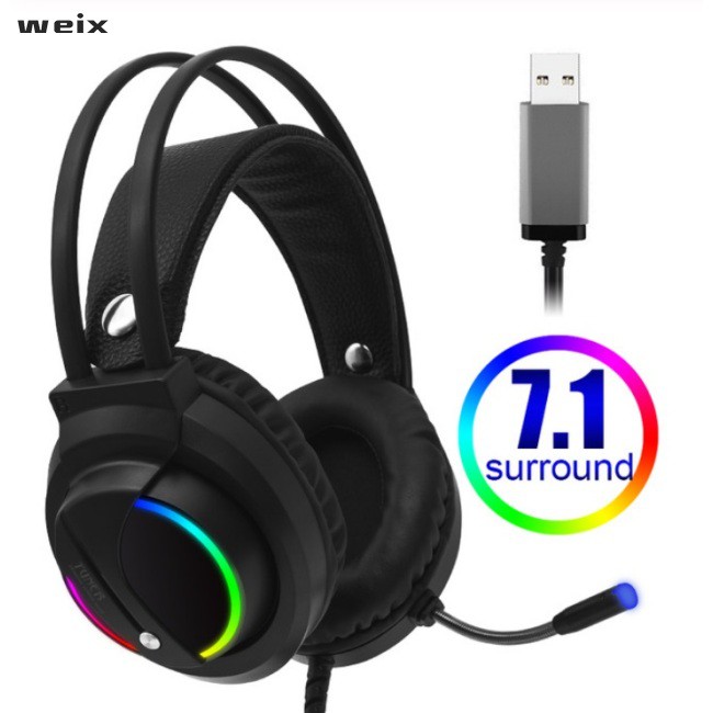 【In stock】FPX 7.1 Head-mounted Headphones Surround Sound Usb 3.5 Mm with Cable and Optical Rgb for Tablet / Pc /xbox / Ps4