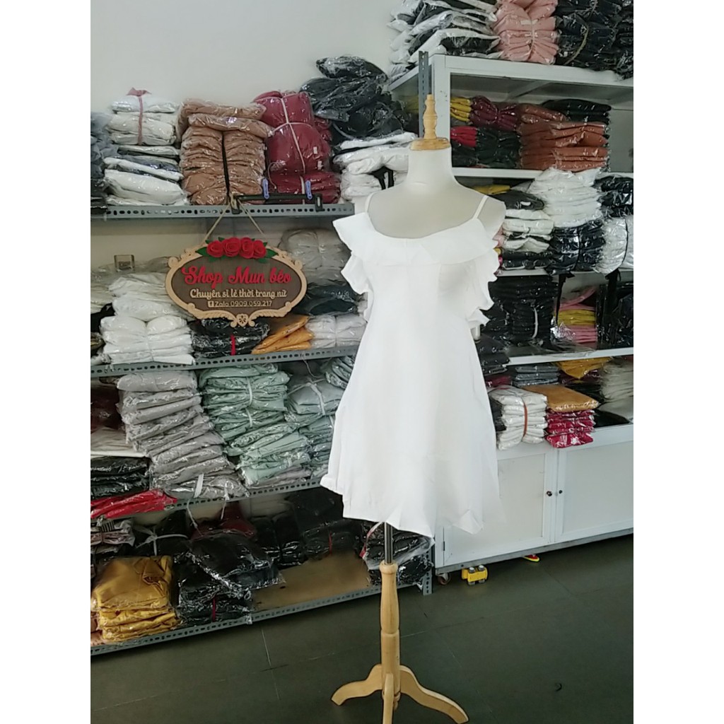 (HÌNH THẬT) Đầm Xòe Đan Dây Lưng VAOS DRESS Mẫu Mới (TRẮNG)