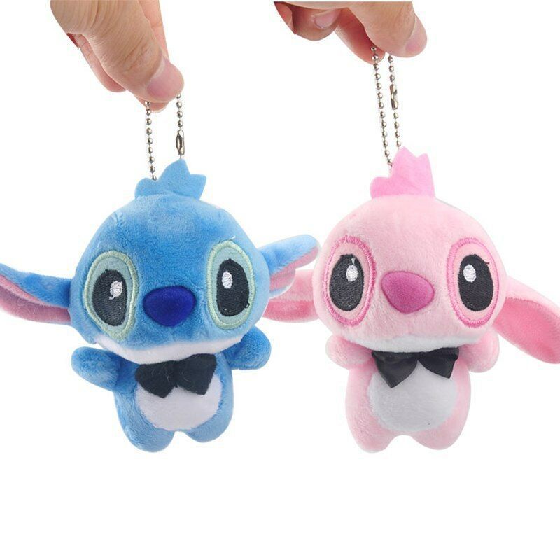 Móc khoá đồ chơi thú bông Lilo và Stitch mini 10cm làm quà tặng/trang trí túi