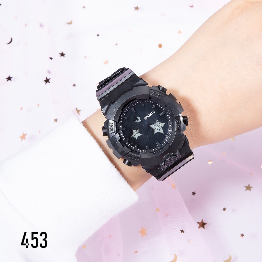 Đồng Hồ Thể Thao Nam Nữ Sports Watch 453 Ngôi Sao Thời Trang Cực Đẹp - Hazo