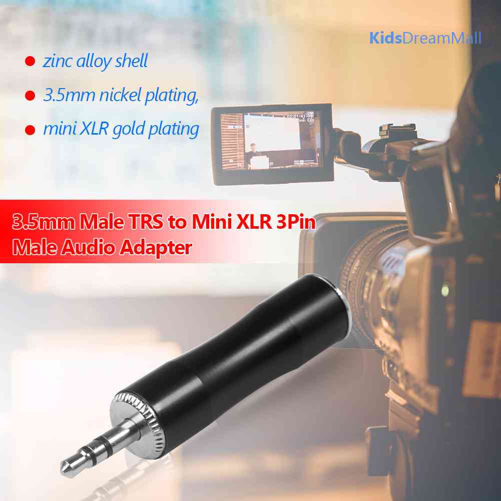 Đầu Chuyển Đổi Âm Thanh Từ Giắc 3.5mm Sang Mini XLR 3pin Chuyên Dụng