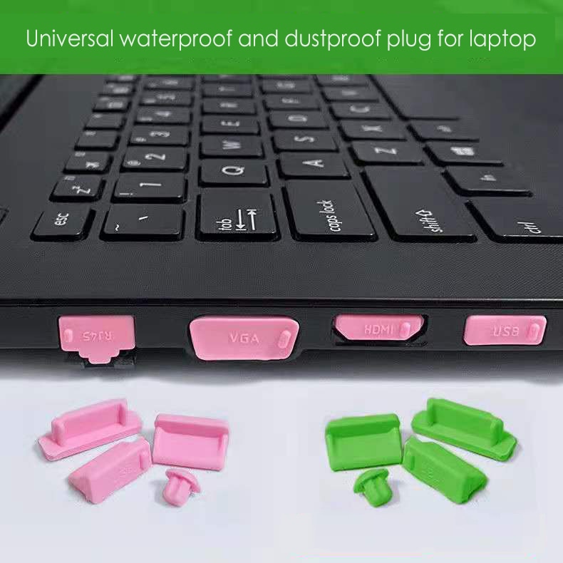 Set 16 nút silicon chống bụi gắn cổng USB HDMI RJ45 chống thấm nước cho laptop | BigBuy360 - bigbuy360.vn