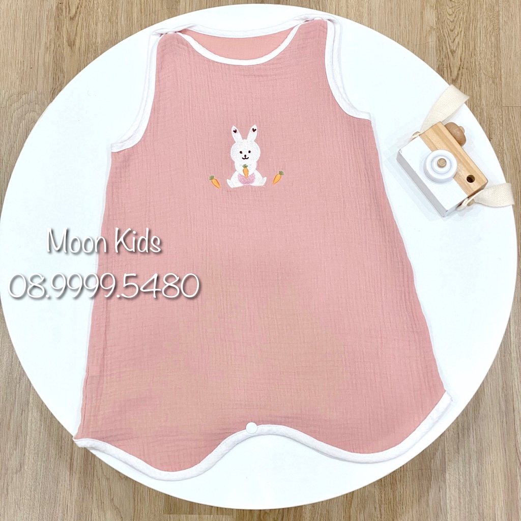 Túi Ngủ Cho Bé 𝑭𝑹𝑬𝑬𝑺𝑯𝑰𝑷 Vải Xô Muslin Cao Cấp Cho Bé Từ 8-16kg (6 mẫu)