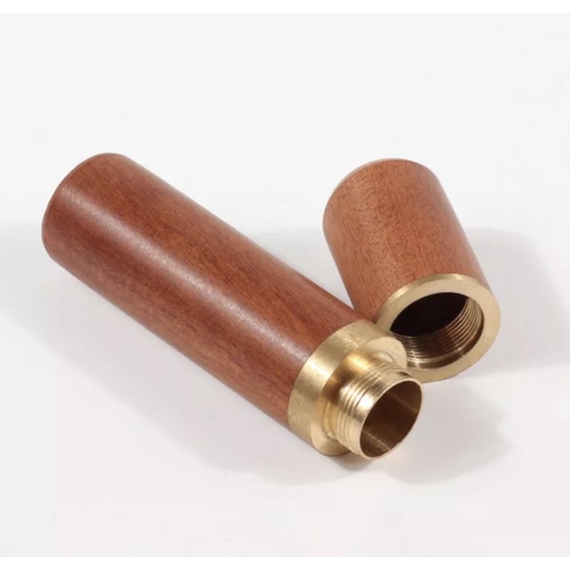 Ống gỗ đựng kim khâu và 12 kim khâu vải áo quần