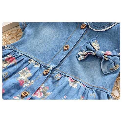 Đầm công chúa denim cho bé đi tiệc