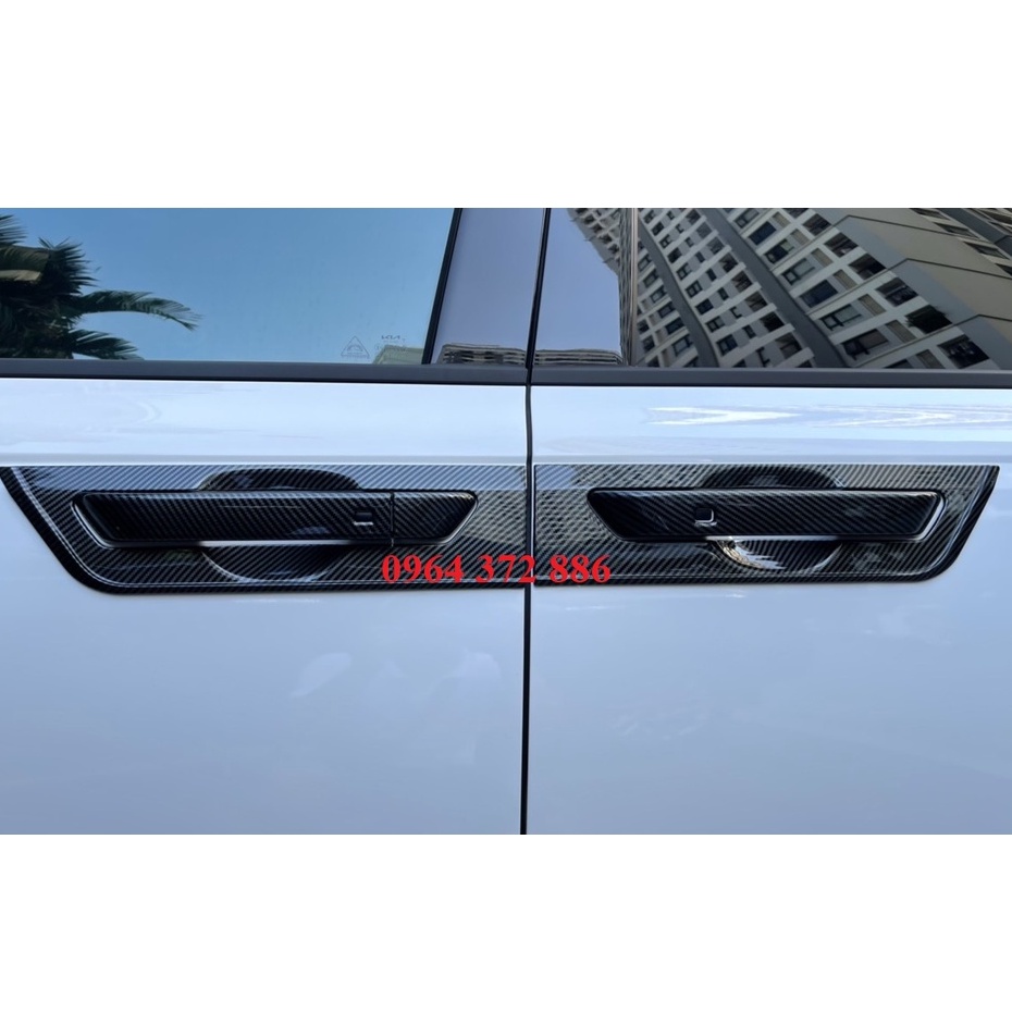 Ốp tay nắm cửa, hõm cửa, chén cửa CARBON xe Kia Carnival 2021- 2022 nhựa vân CACBON cao cấp