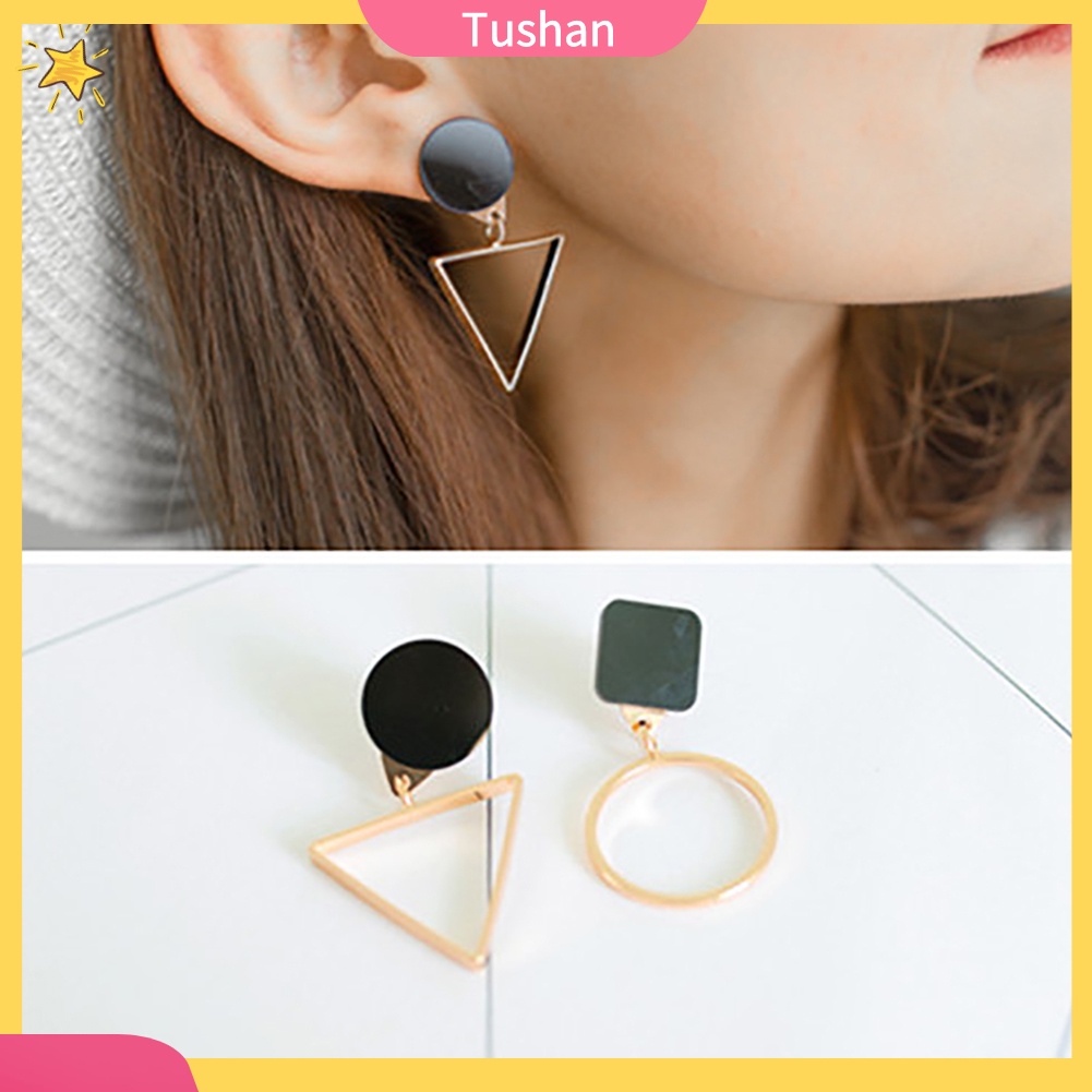 Khuyên tai thiết kế bất đối xứng xinh xắn thời trang cho nữ