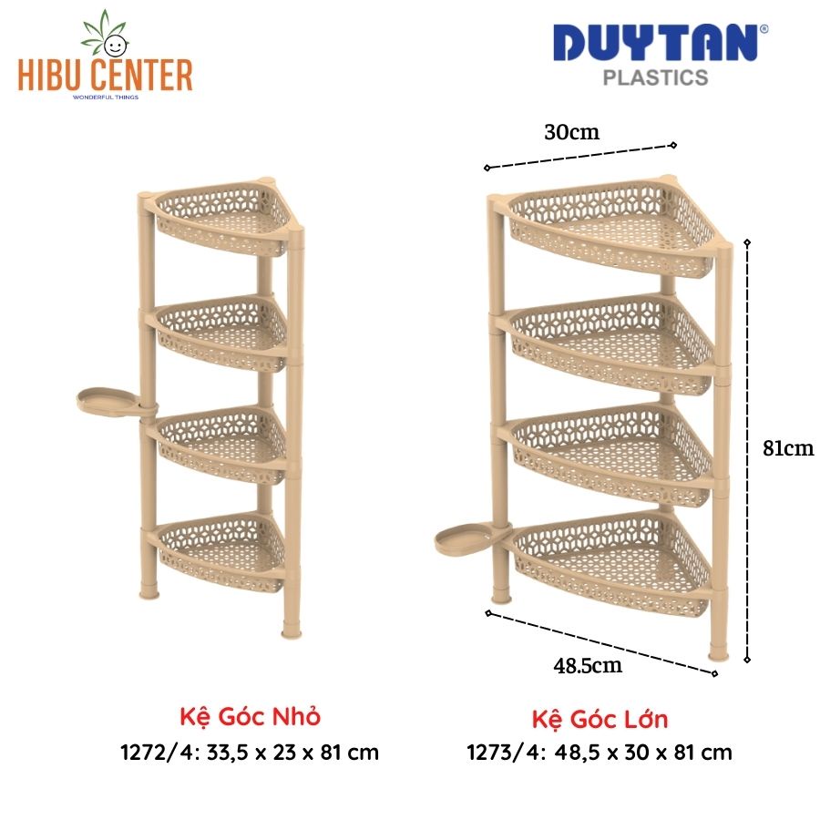 Kệ Góc Đa Năng DUY TÂN 3 Tầng 4 Tầng | Tối Ưu Không Gian Góc Phòng, Bếp, Nhà Tắm | Nhựa Chắc Màu Đẹp | Hibucenter