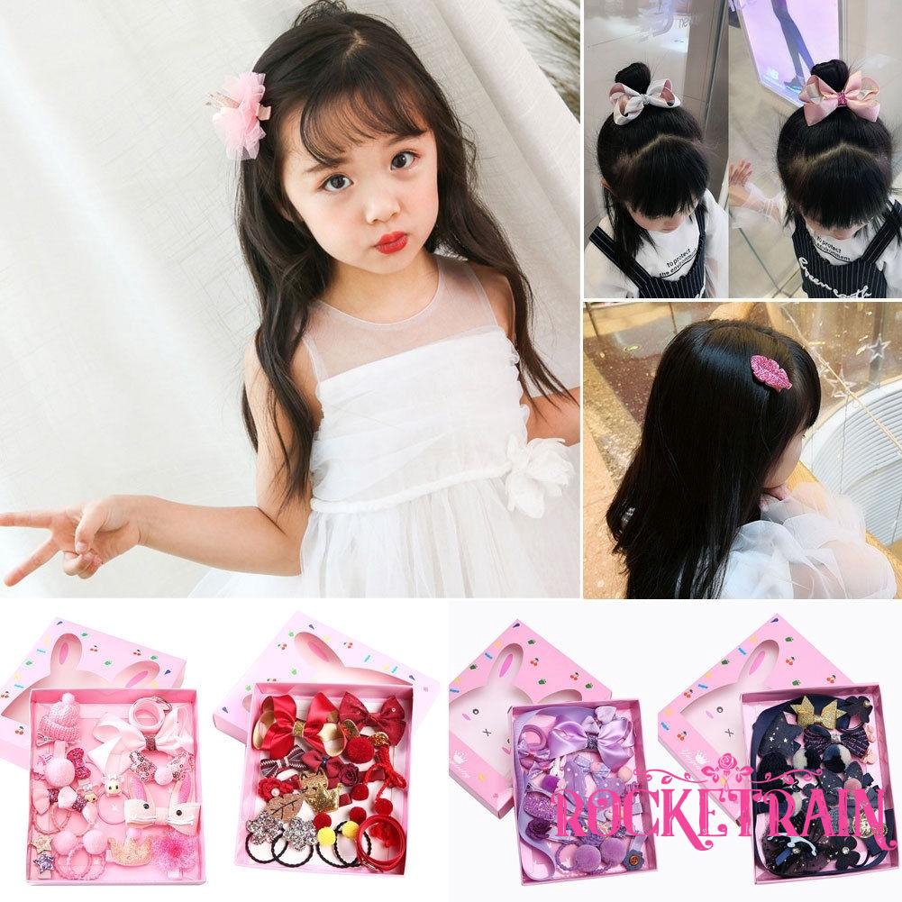 Set kẹp tóc dễ thương cho bé gái