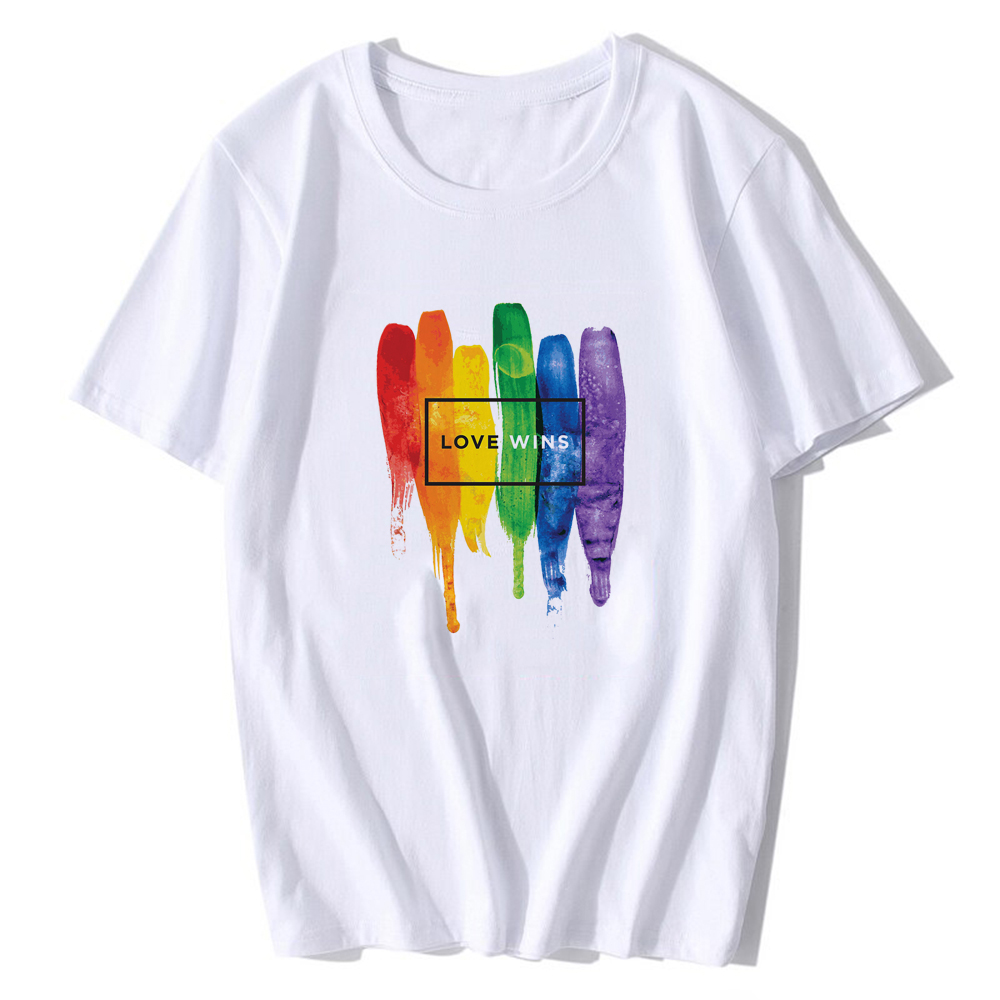 Áo thun tay ngắn họa tiết LGBT dành cho nam và nữ