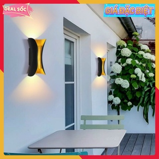 Đèn hắt tường đen vàng 2 đầu chống nước - Đèn trang trí trong nhà ngoài trời