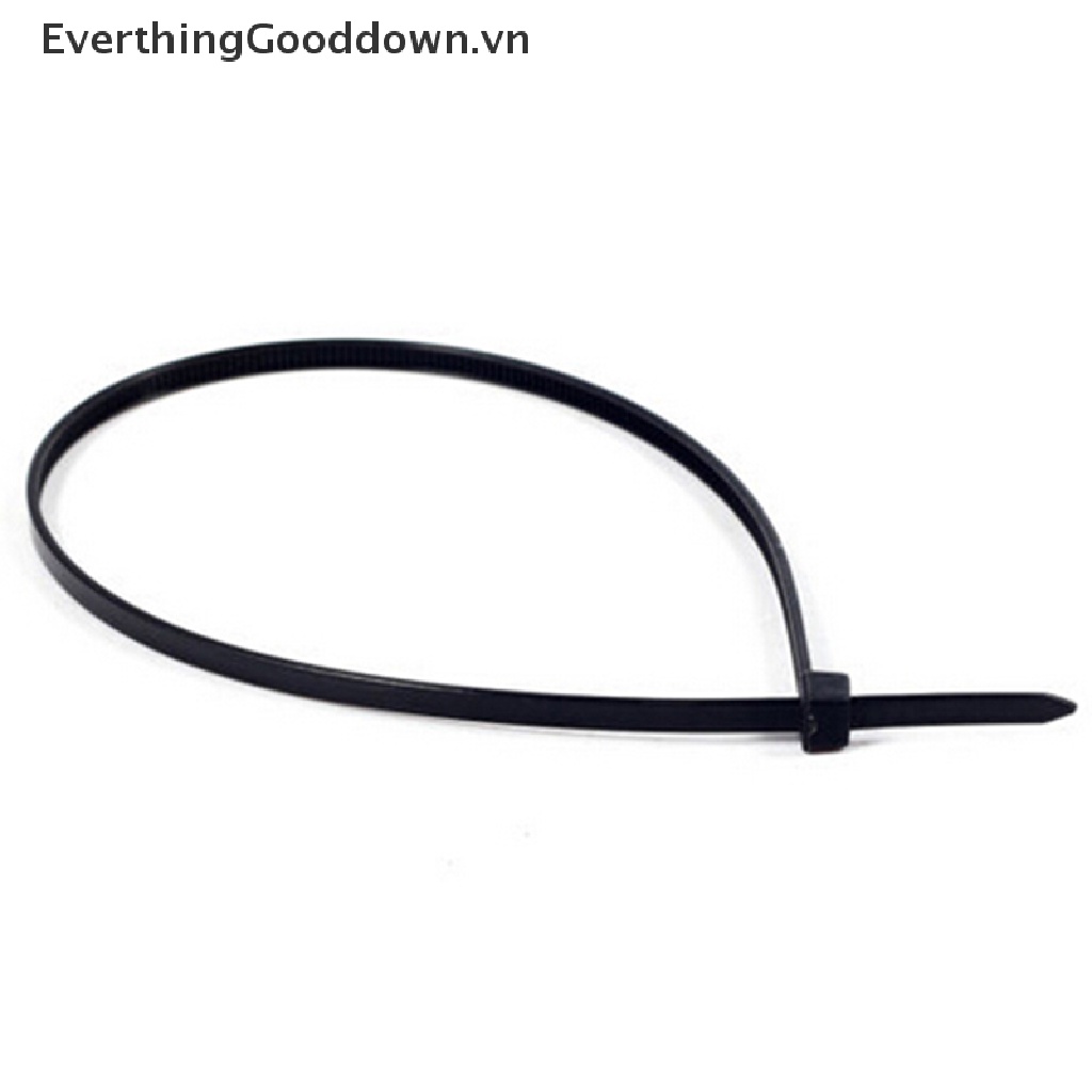 Set 100 Dây Rút 10cm Tự Khóa Bằng Nhựa Nylon Màu Đen