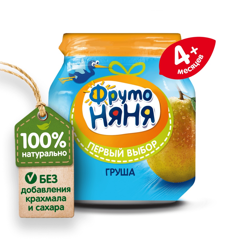 Trái cây nghiền vị lê Fruto Nyanya 100g/lọ