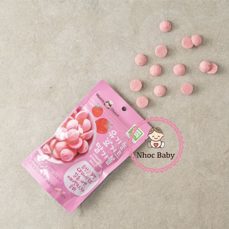 Mom’s Choice | Sữa chua khô organic sấy lạnh hữu cơ cho bé 7m+ 20gram (Hàn quốc)