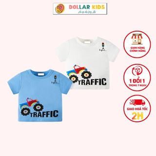 Áo Thun Cho Bé Hãng Dollarkidsvải 100% Cotton Co Giãn Thoáng Mát Thấm Hút