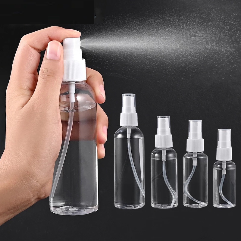 Chai Xịt 5-250ml Trong Suốt Đựng Mỹ Phẩm / Nước Hoa / Tinh Dầu Tiện Dụng Khi Đi Du Lịch