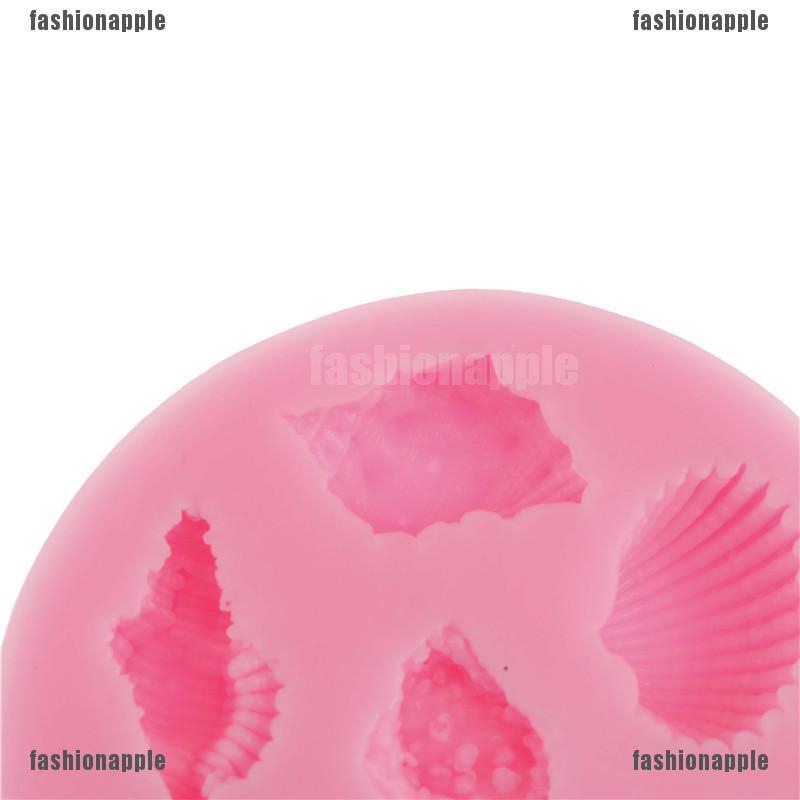 Khuôn silicone làm bánh kẹo mềm tạo hình ốc/vỏ sò 3D