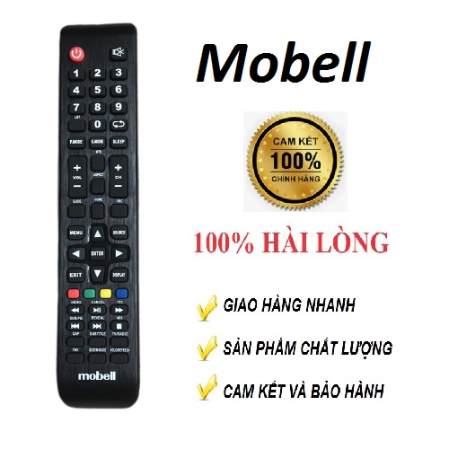 Điều khiển tivi mobell màu đen, Remote tivi mobell hàng chính hãng, bảo hành 6 tháng