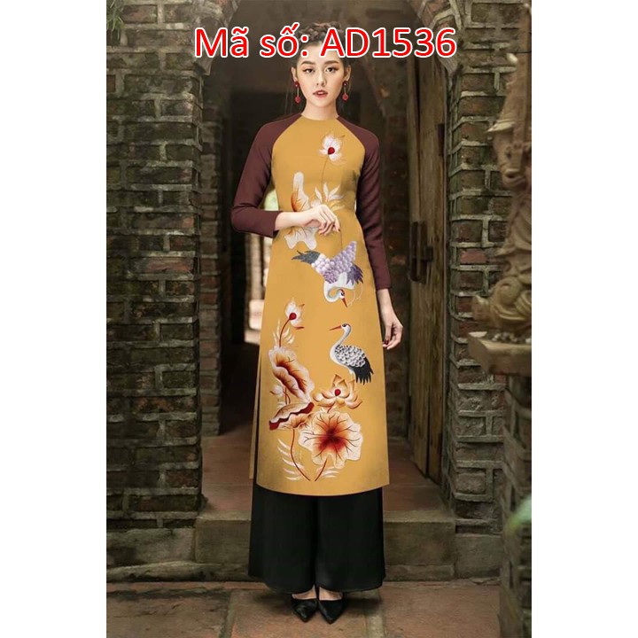 ⚡️ có big size 5XL ⚡️  AD1536 ÁO DÀI CÁCH TÂN ĐI CHÙA HỌA TIẾT HOA SEN KÈM QUẦN