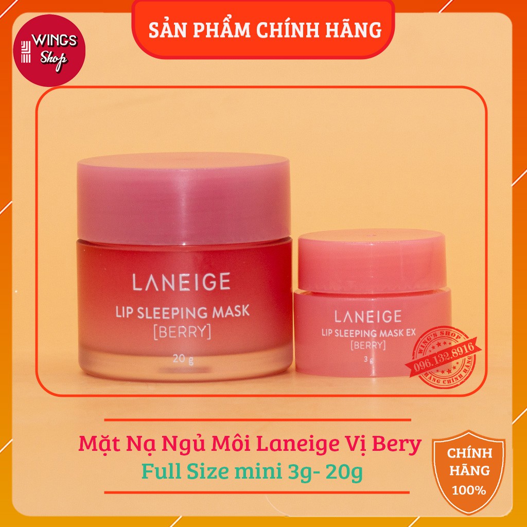 Mặt Nạ Ngủ Môi Laneige Vị Bery | Laneige Lip Speeping Mask Full Size mini 3g- 20g | Hàng Chính Hãng | WebRaoVat - webraovat.net.vn