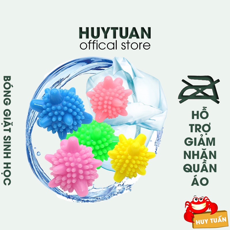 Bóng giặt quần áo cầu gai sinh học giặt đồ thông minh chống nhăn