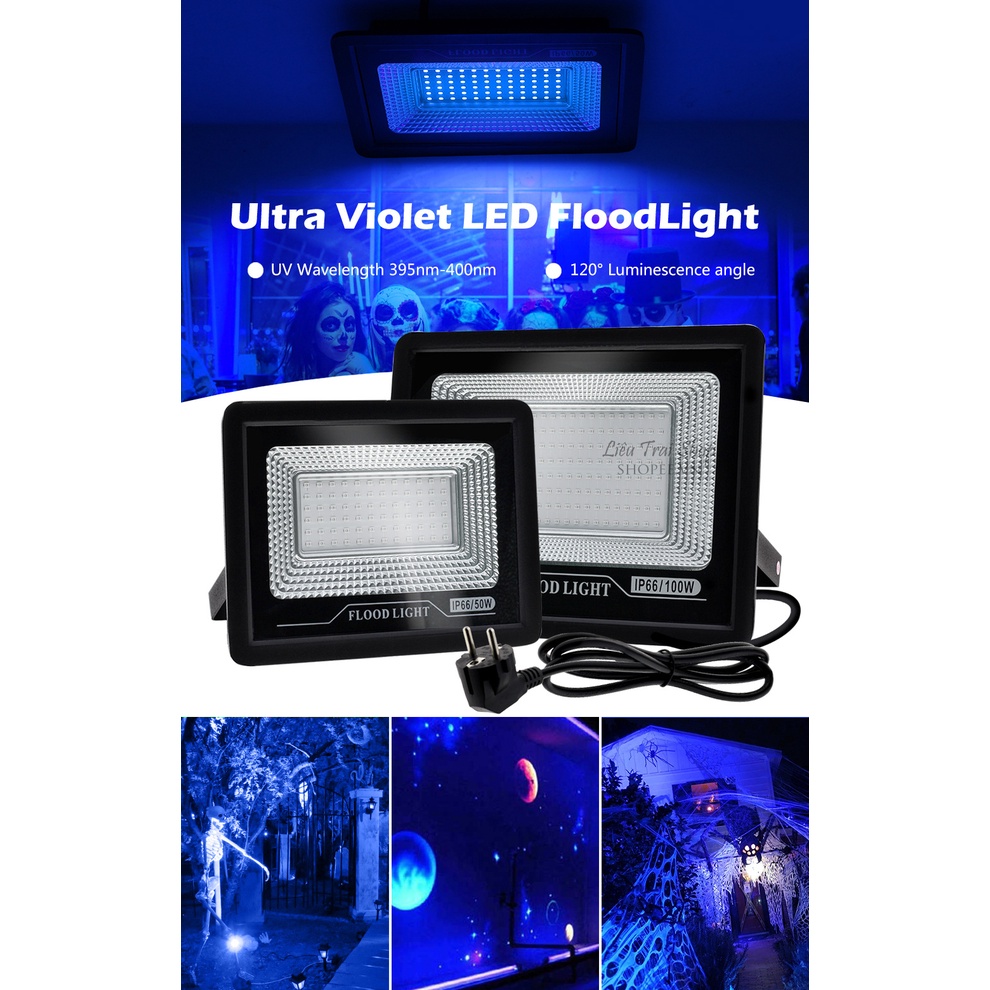 Đèn uv LED sấy keo uv làm khô keo uv 395nm Ultra violet Led floodlight