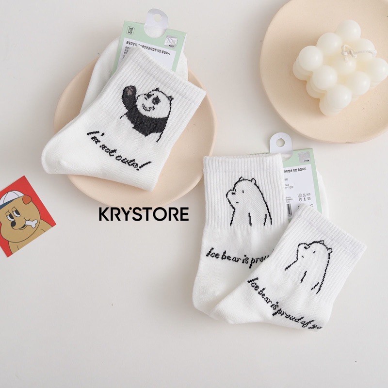 Tất nữ cao cổ trắng SNOOPY cute dễ thương TC02