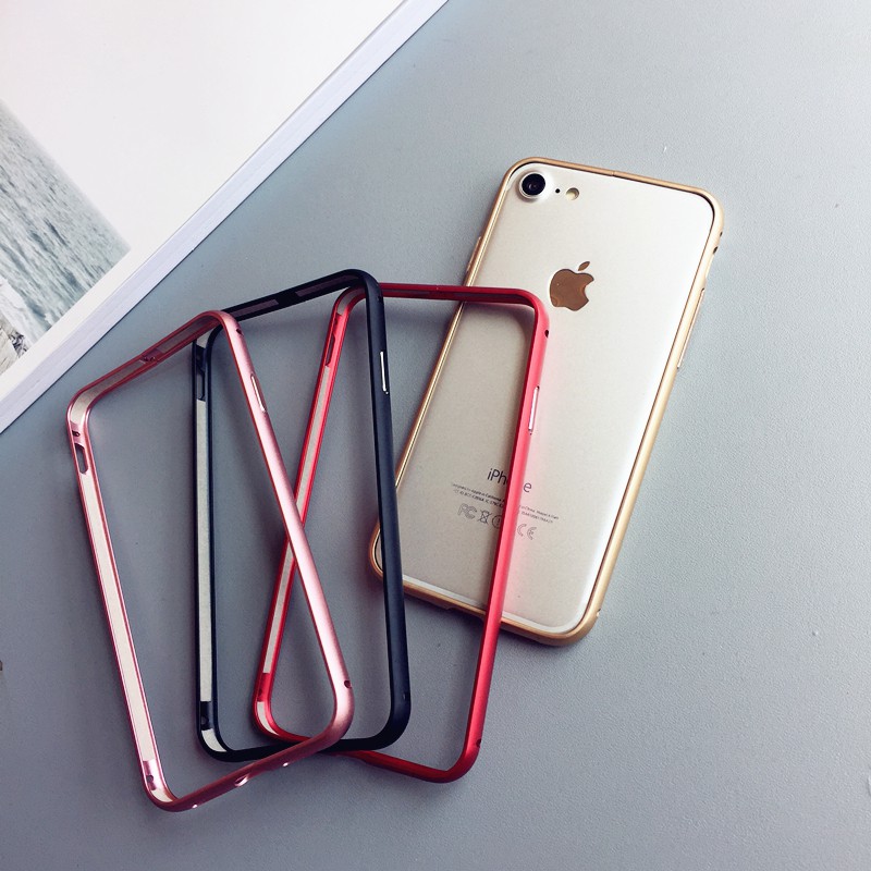 iPhone11 Pro max Metallic Alloy Bumper Cover Rose-gold China Red Metal Xsmax XR 7/8PLUS 6S SE2020 | BigBuy360 - bigbuy360.vn