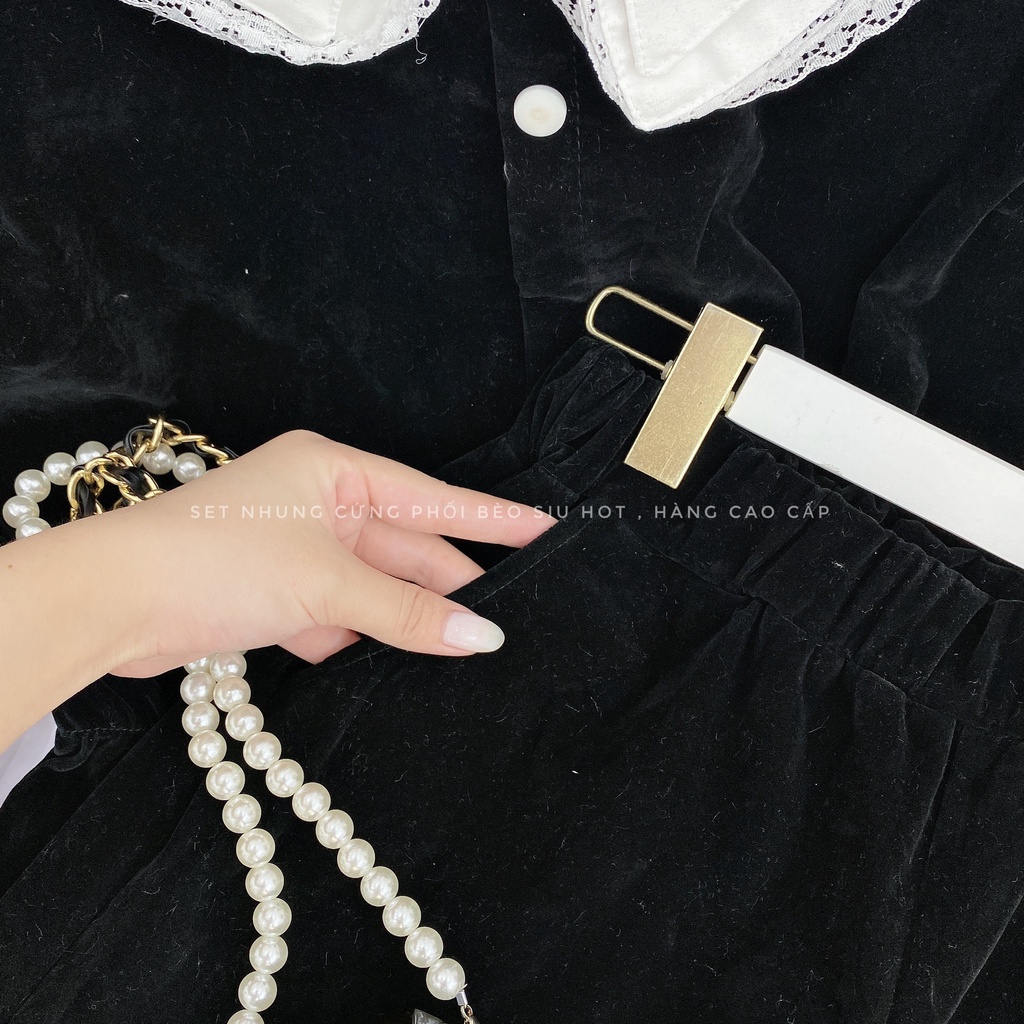 Sét bộ nhung bèo cao cấp