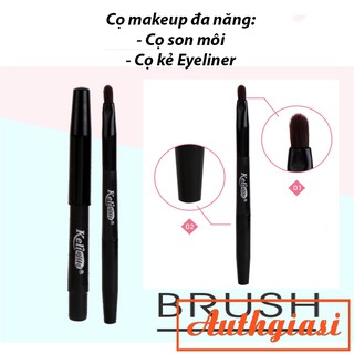Cọ son môi hoặc cọ kẻ Line mắt có nắp đậy Keli