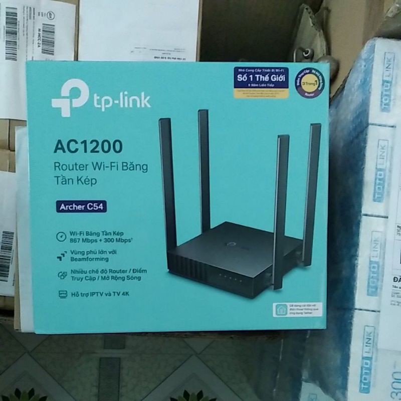 ♧☼◐Bộ phát wifi băng tần kép chuẩn AC 1200 TP-Link Archer C54 chính hãng