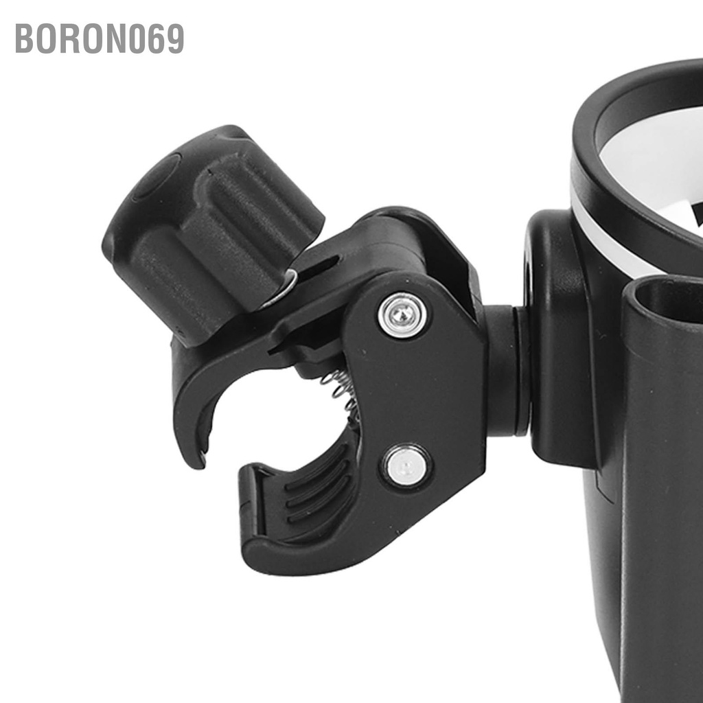 Người giữ cốc xe đẩy trẻ em Ngăn chặn trượt điều chỉnh 360 độ quay phổ quát 2 trong 1 giá uống với clip Boron069
