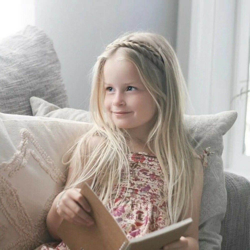 Băng Đô Tóc Giả Thắt Bím Thời Trang Cho Nữ